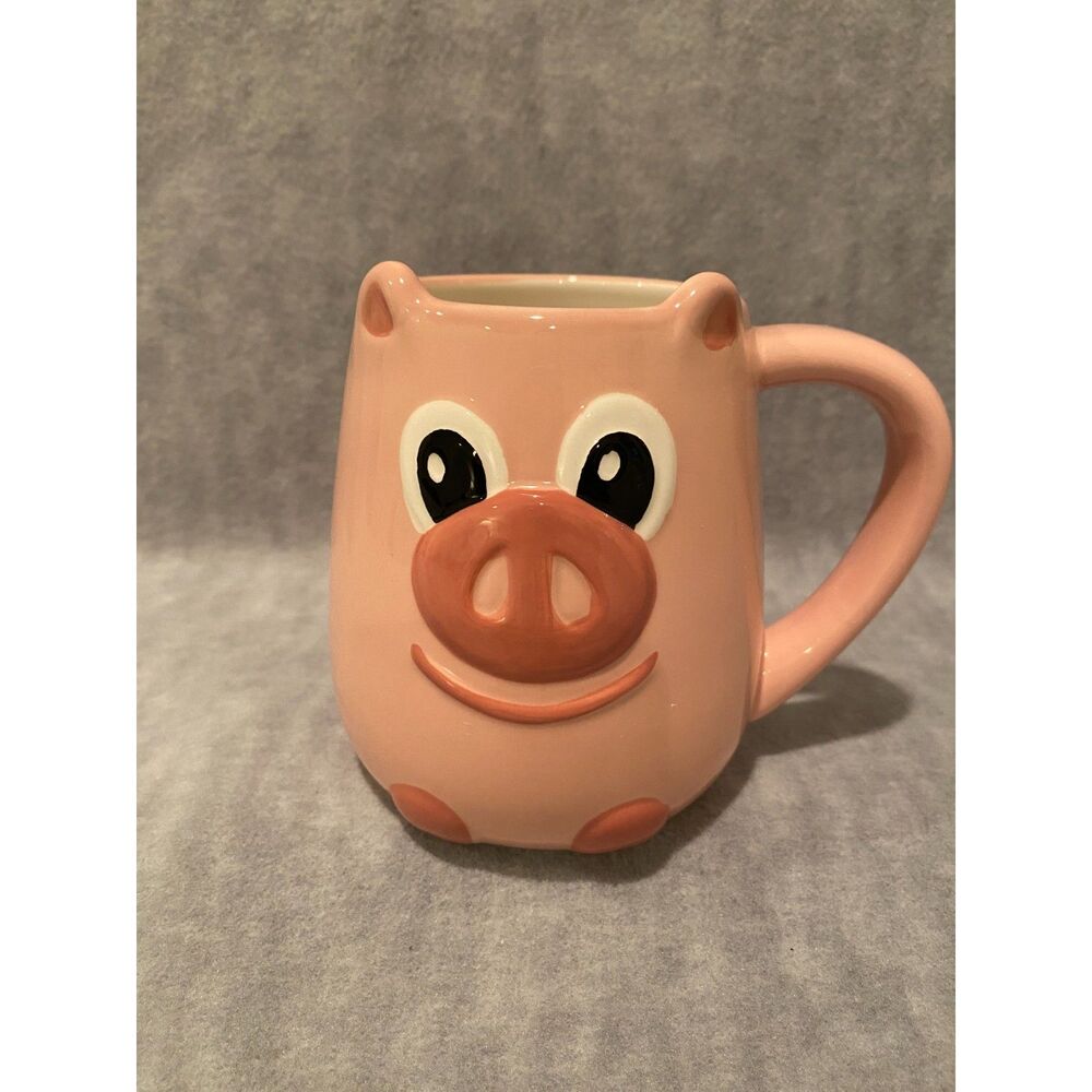 TAG Pink Pig 3D Coffee Tea Mug Cup NEW Piggy Swine‎